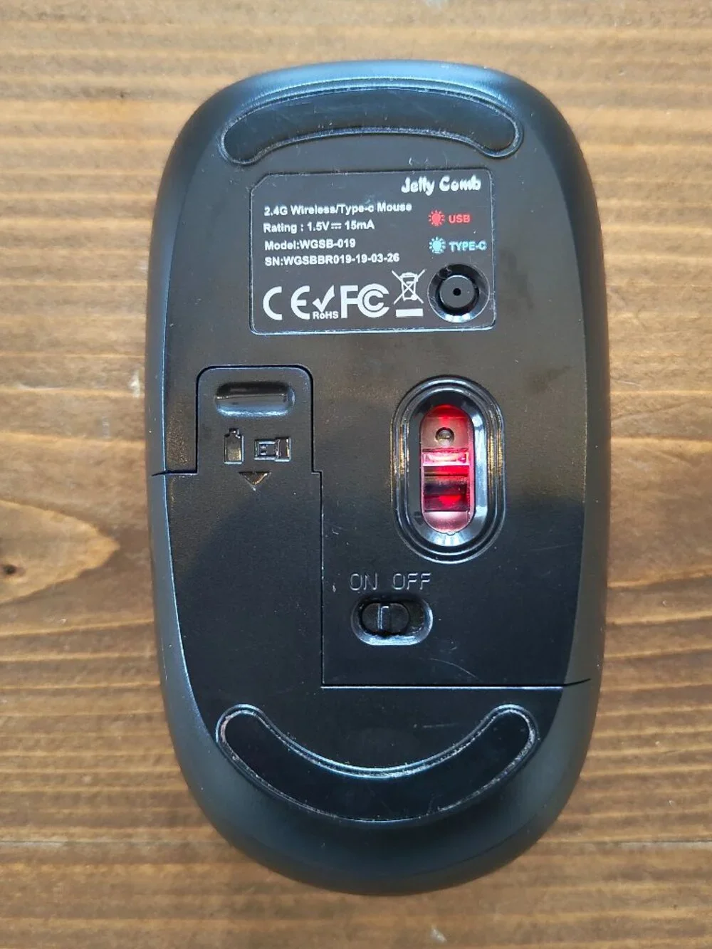 Jelly Comb Wireless Mouse – USB & USB‑C Receivers
